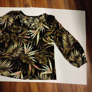 Tropical print top